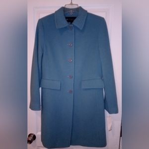 NEW Kenneth Cole Reaction Women's Wool Coat  Ocean Blue Size 12 NWT